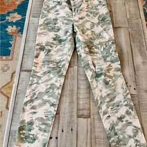 Code Bleu Green Camouflage Skinny Jeans